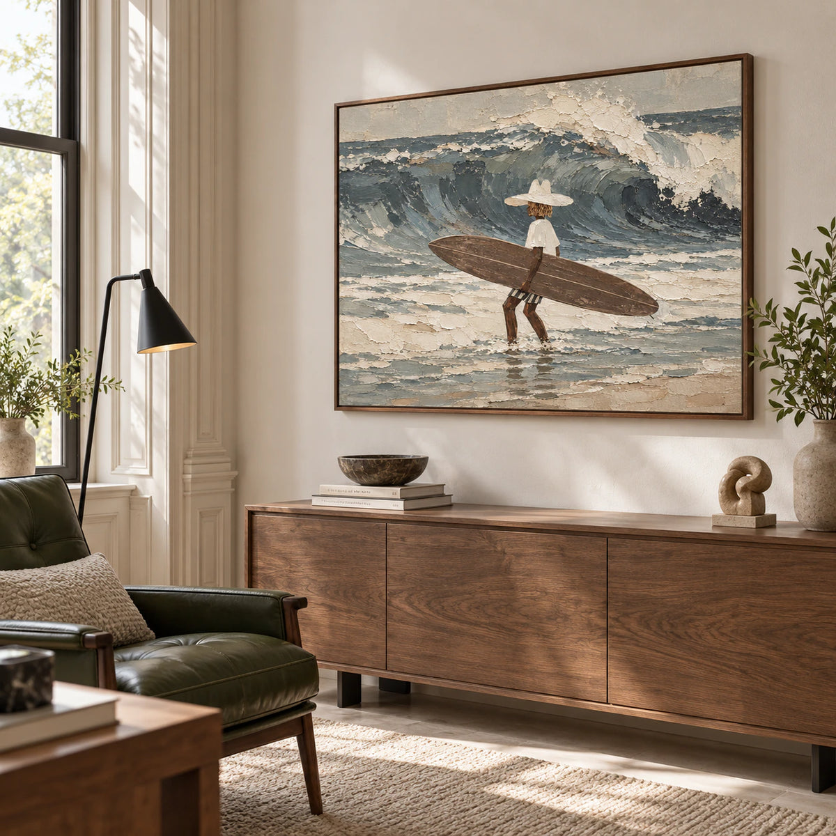 Tidal-Wayfarer in an airy reading office with natural daylight.