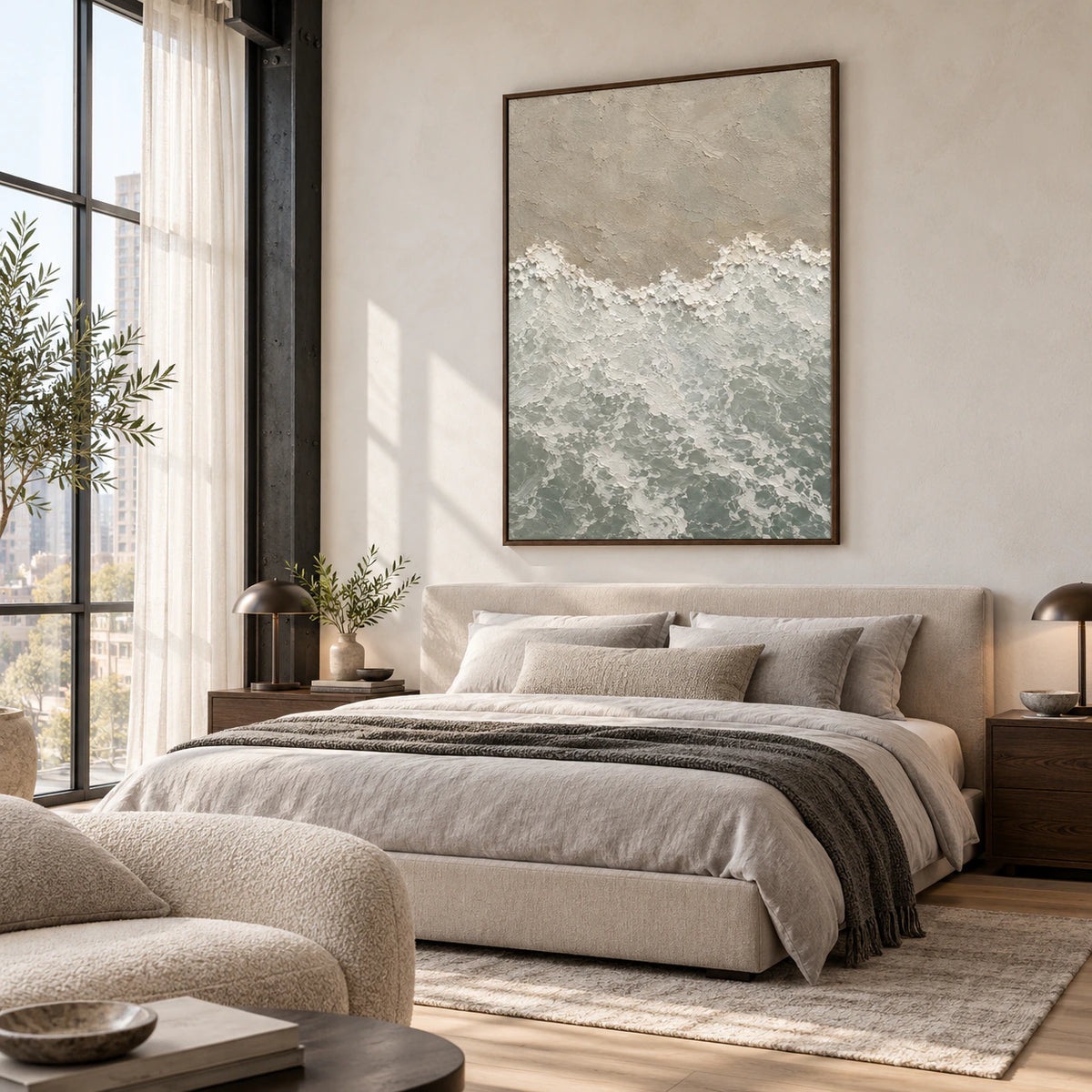 Tide-Remnant displayed prominently in a quiet, softly lit bedroom.