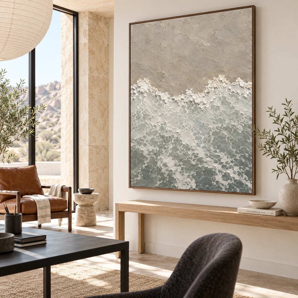 Tide-Remnant featured in an airy home office reading space.