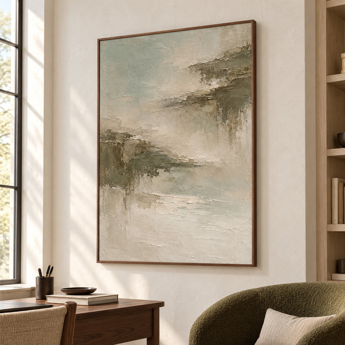 Tonal Fault displayed in an airy home office with a reading chair and natural daylight.