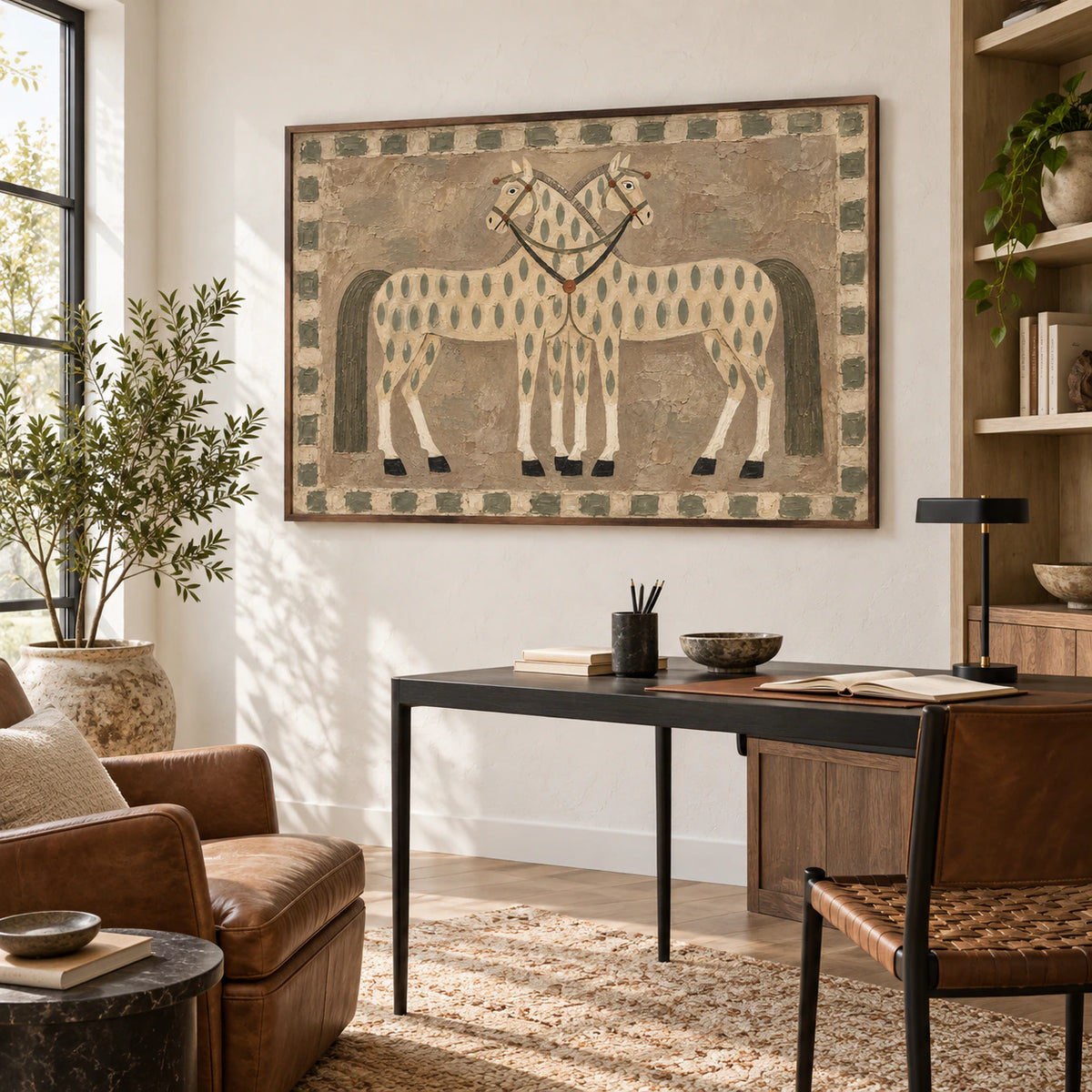 Twin-Canter displayed prominently in an airy reading and home-office space.