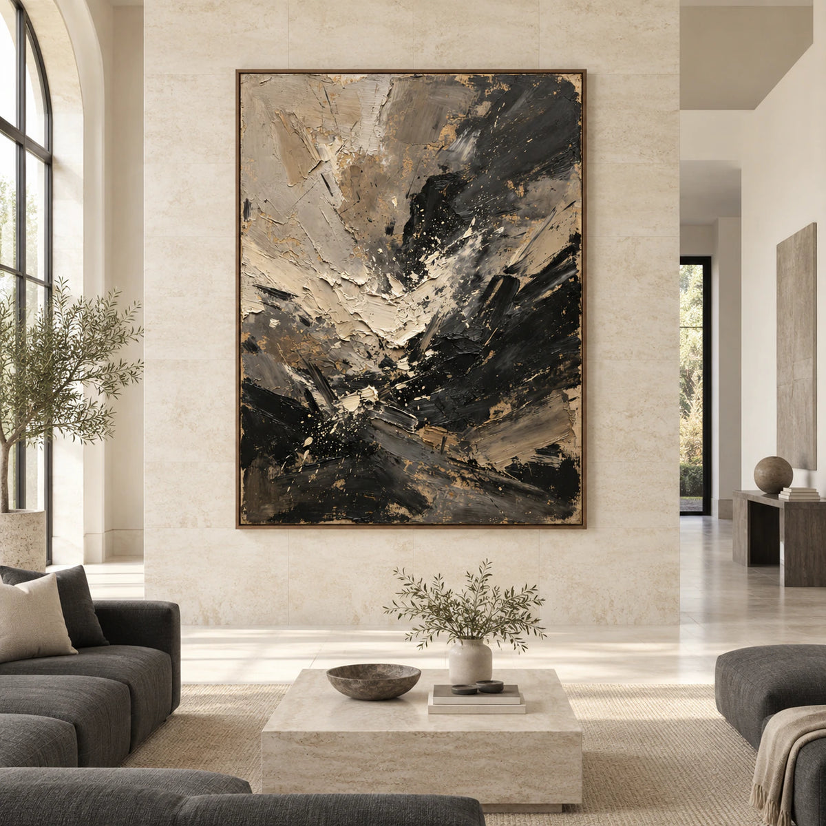 Umber-Current displayed at large scale in a spacious architectural interior.