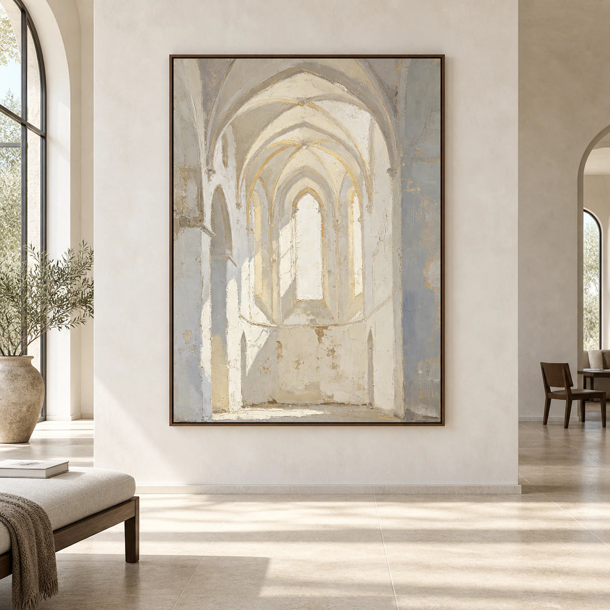 Vaulted-Quiet displayed at large scale, straight-on in an open architectural interior.