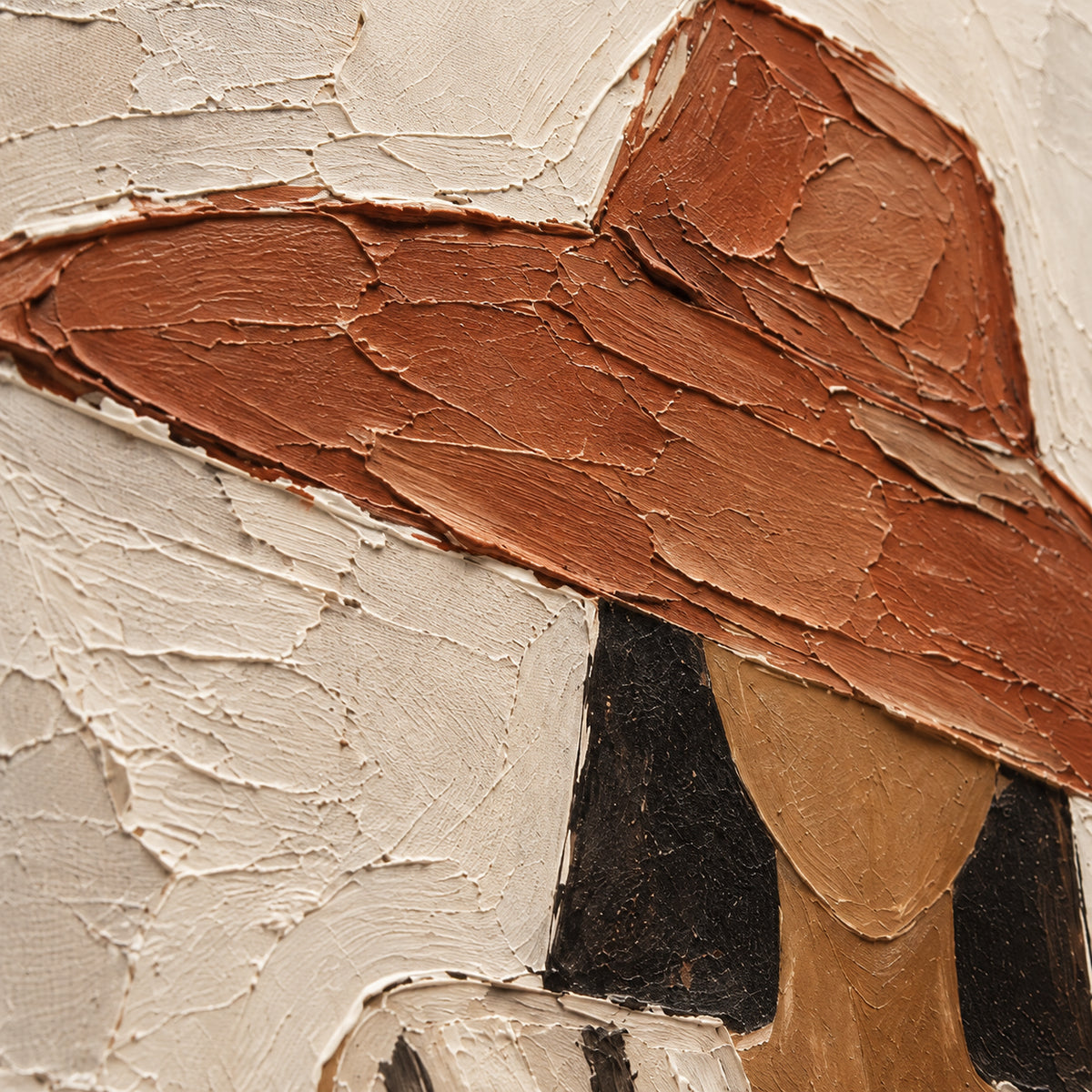 Veiled-Accord oil painting brushwork and impasto detail photographed from an oblique side angle