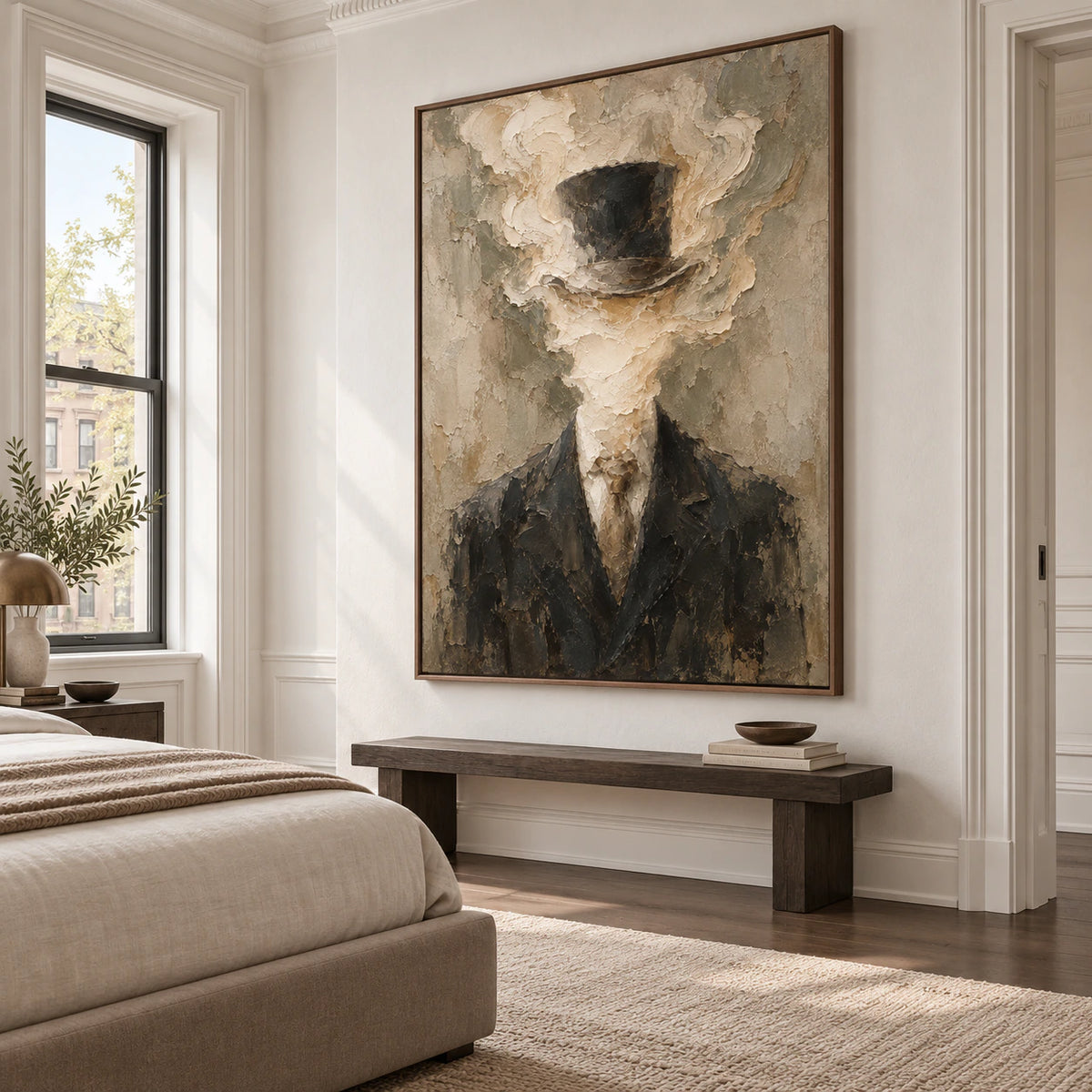 Veiled-Patina displayed in a calm, naturally lit bedroom.