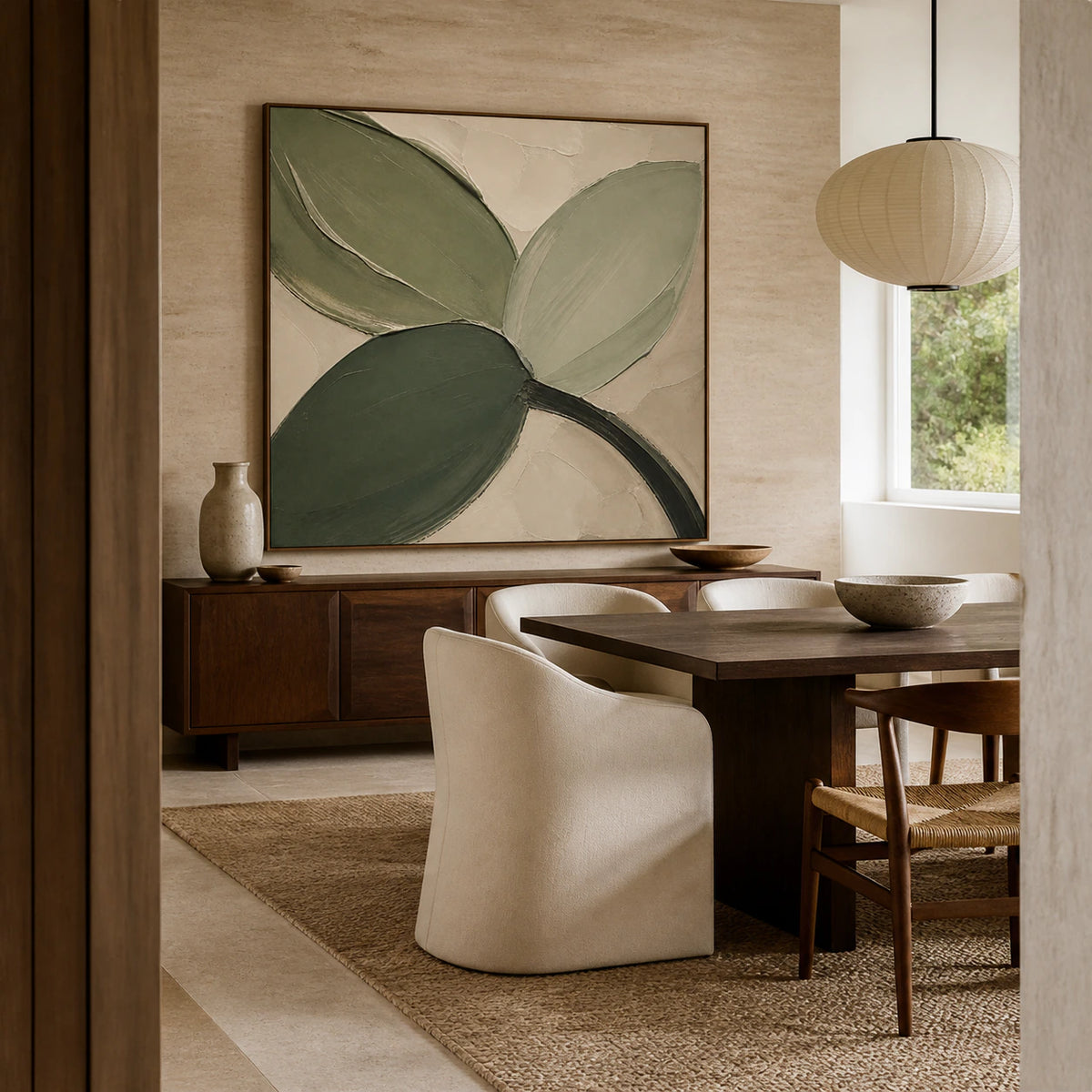 Verdant-Arc displayed prominently above a refined dining setting.
