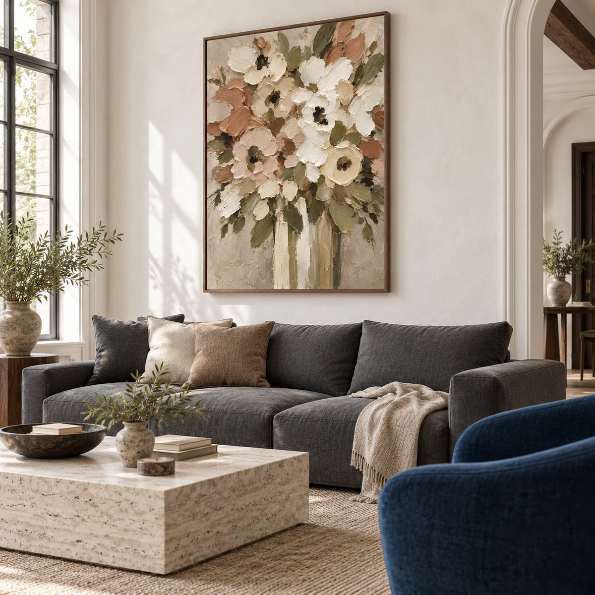 Verdant-Bouquet as the focal point in a bright, relaxed living room.