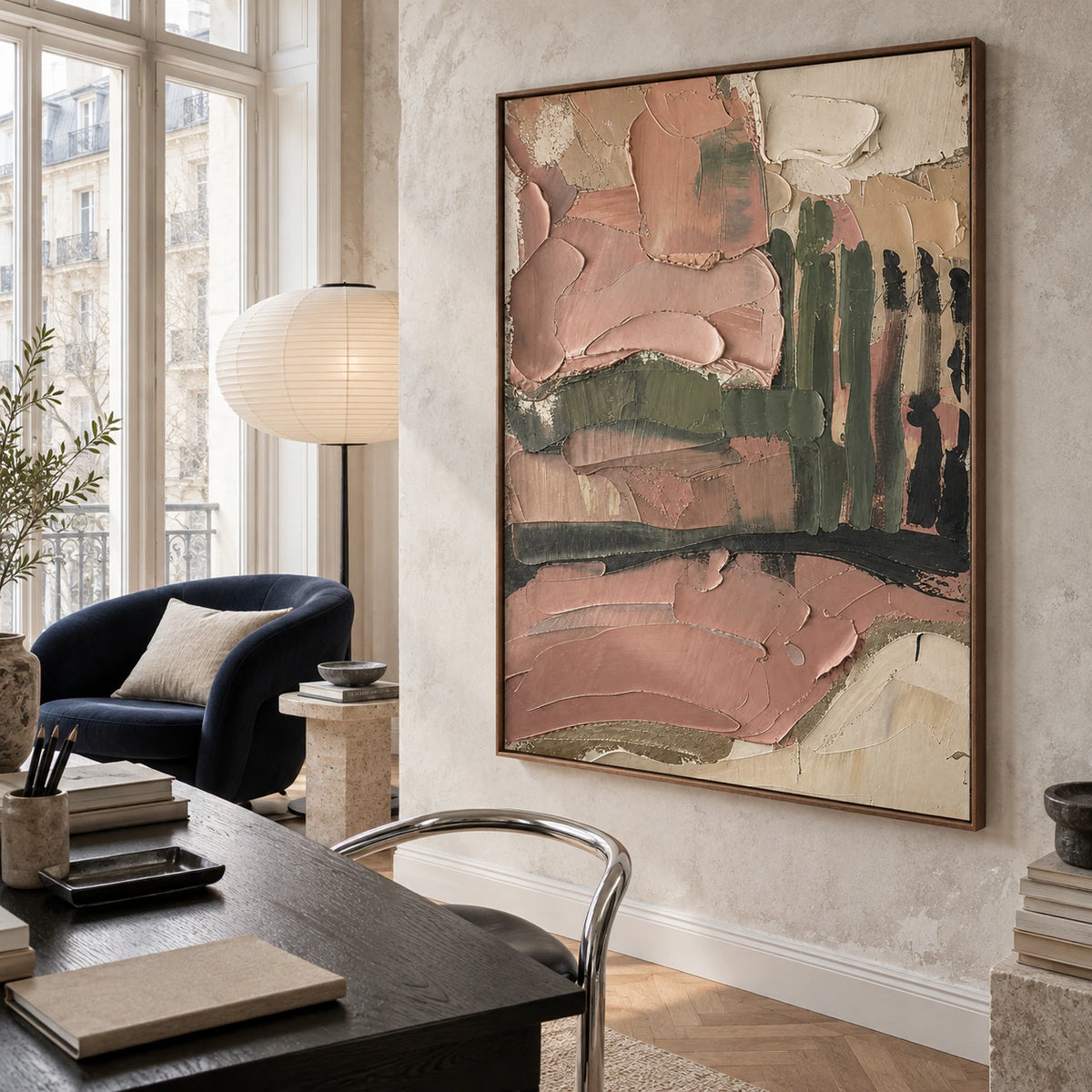 Verdant-Embankment featured in an airy home office reading space.