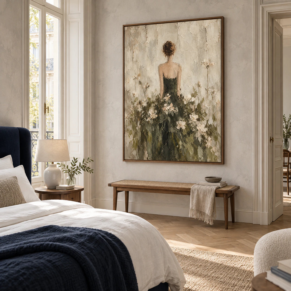 Verdant-Reverie creating a quiet focal point in a softly lit bedroom.