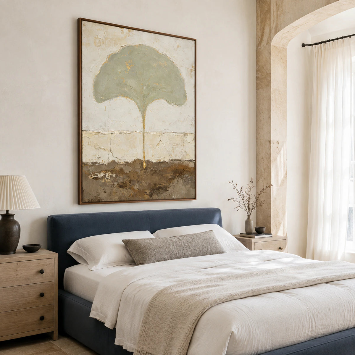 Verdigris-Canopy in a quiet bedroom with soft natural light.
