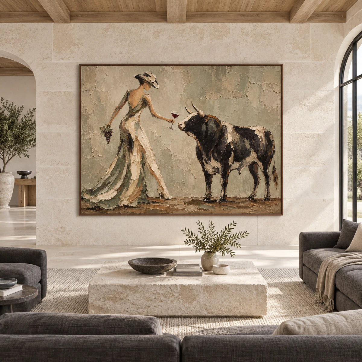 Vine-Encounter displayed at large scale in a bright, spacious architectural living room.