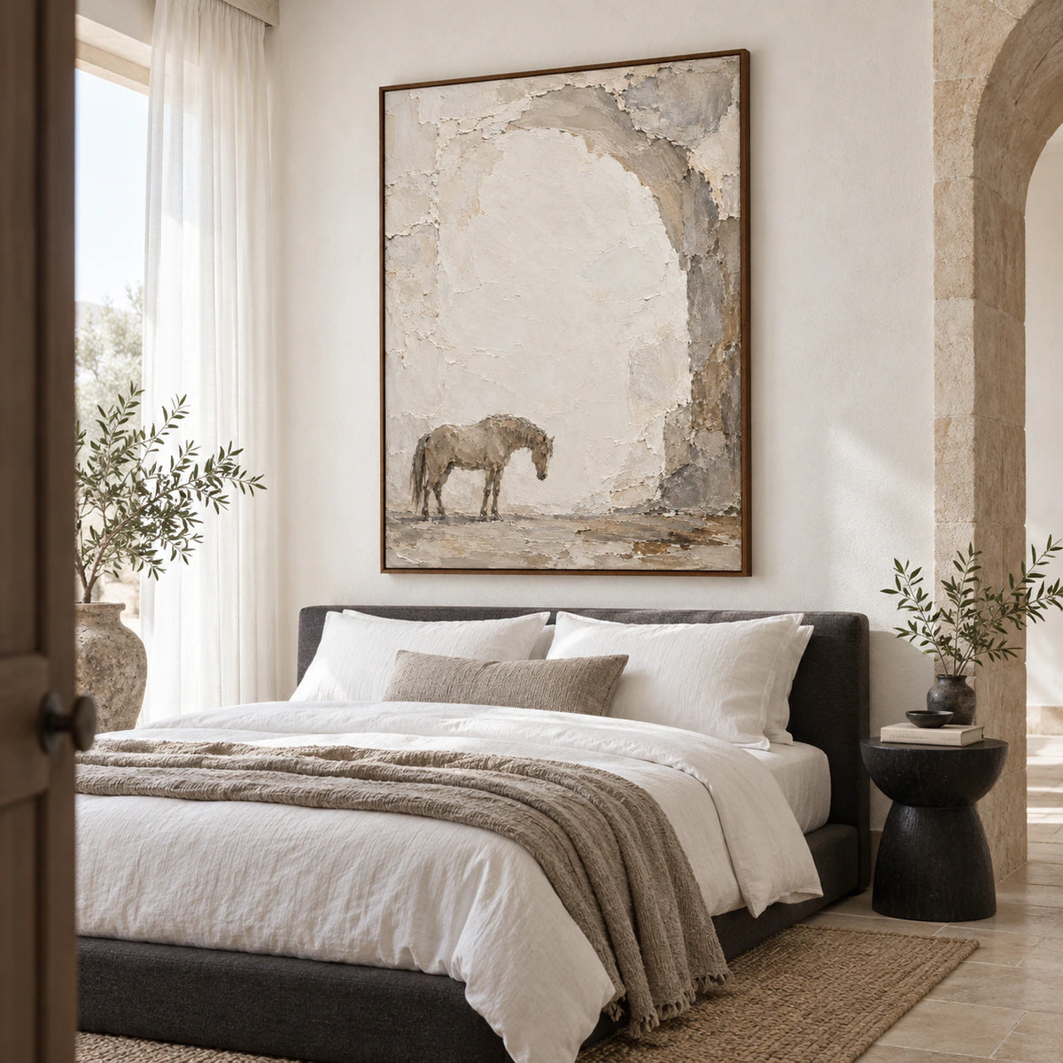 Weathered-Companion at large scale in a quiet, softly lit bedroom.