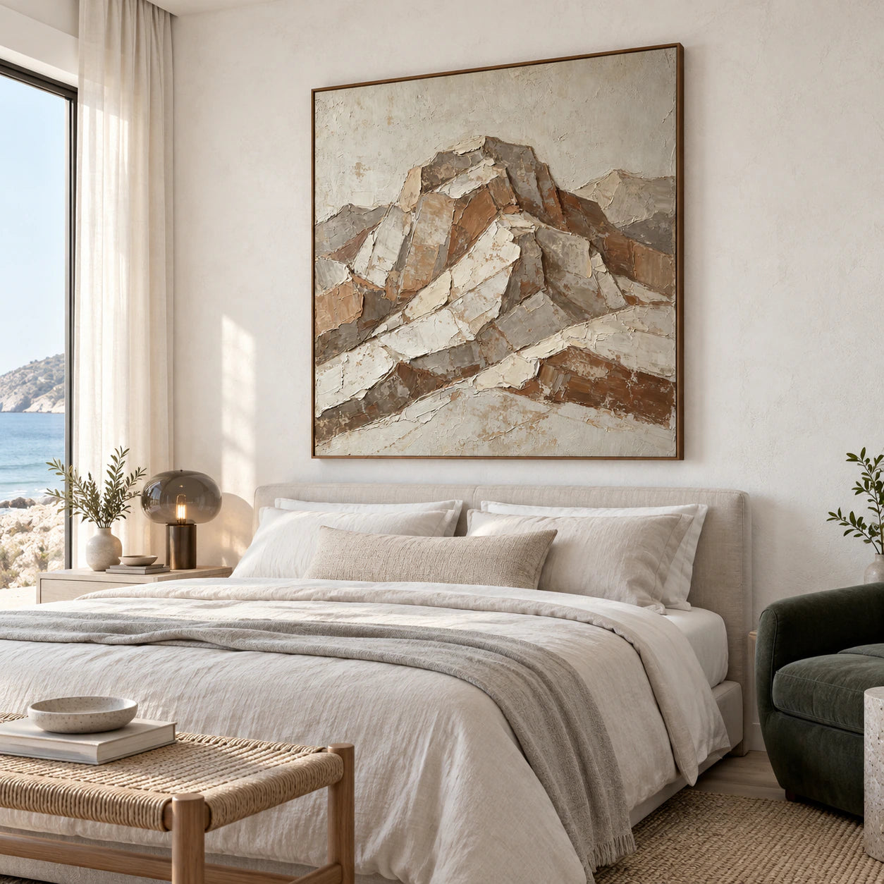 Weathered-Ridge in a quiet, softly lit bedroom.