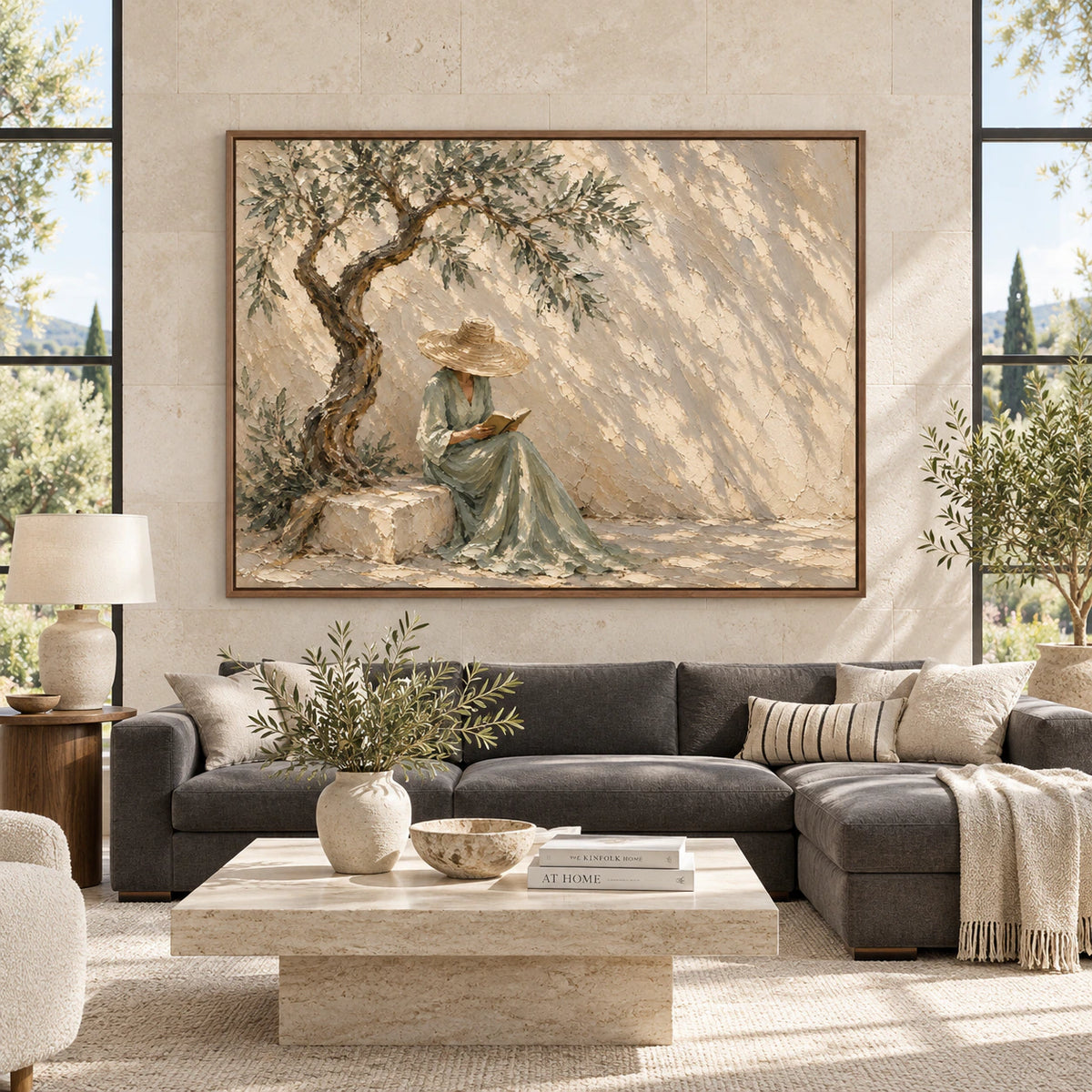 Willow-Interlude displayed at large scale in a bright, spacious straight-on living interior.