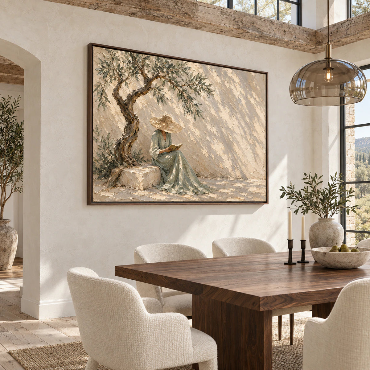 Willow-Interlude above a refined dining setting in natural daylight.